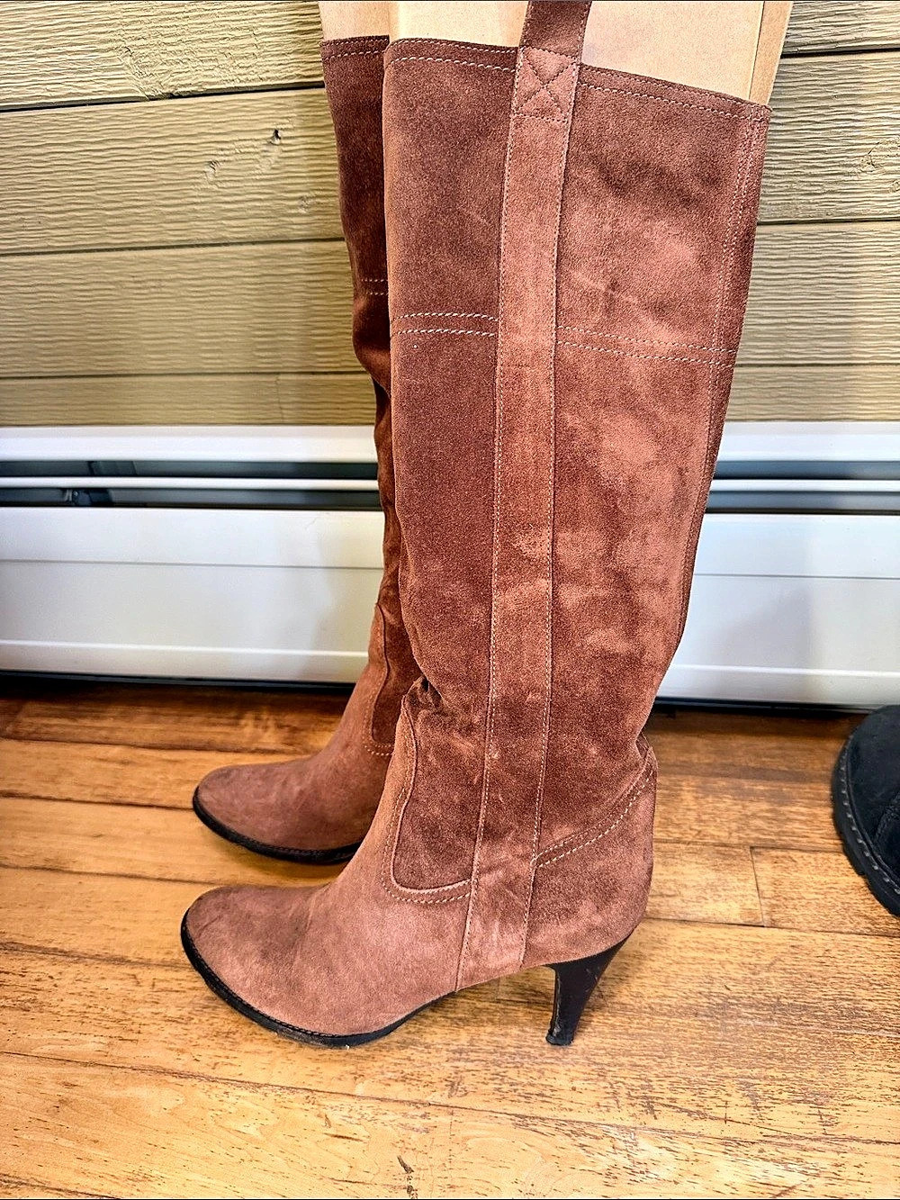 Vero Cuoio knee high Suede Heeled Boots EU 371⁄2 Brown
